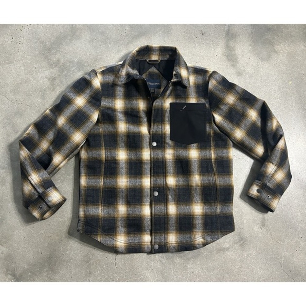 NWOT Pendleton Two-Layer Wool Blend Shirt Jacket Quilted Plaid Sz‎ M